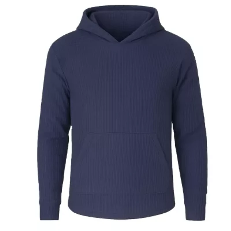 Blue Ice Men's Waffle Knit Thermal Pullover Hoodie