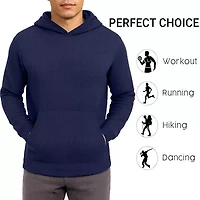 Blue Ice Men's Waffle Knit Thermal Pullover Hoodie