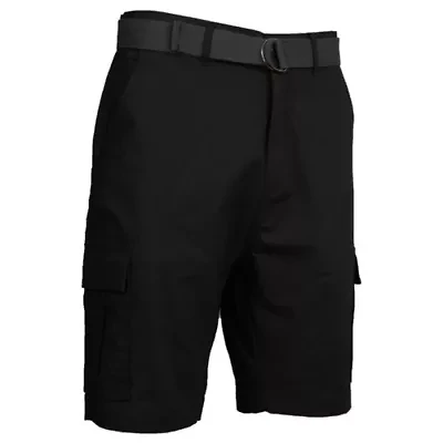 Galaxy Rugged Trail  Men's Cotton Stretch Ripstop Cargo Shorts With Belt
