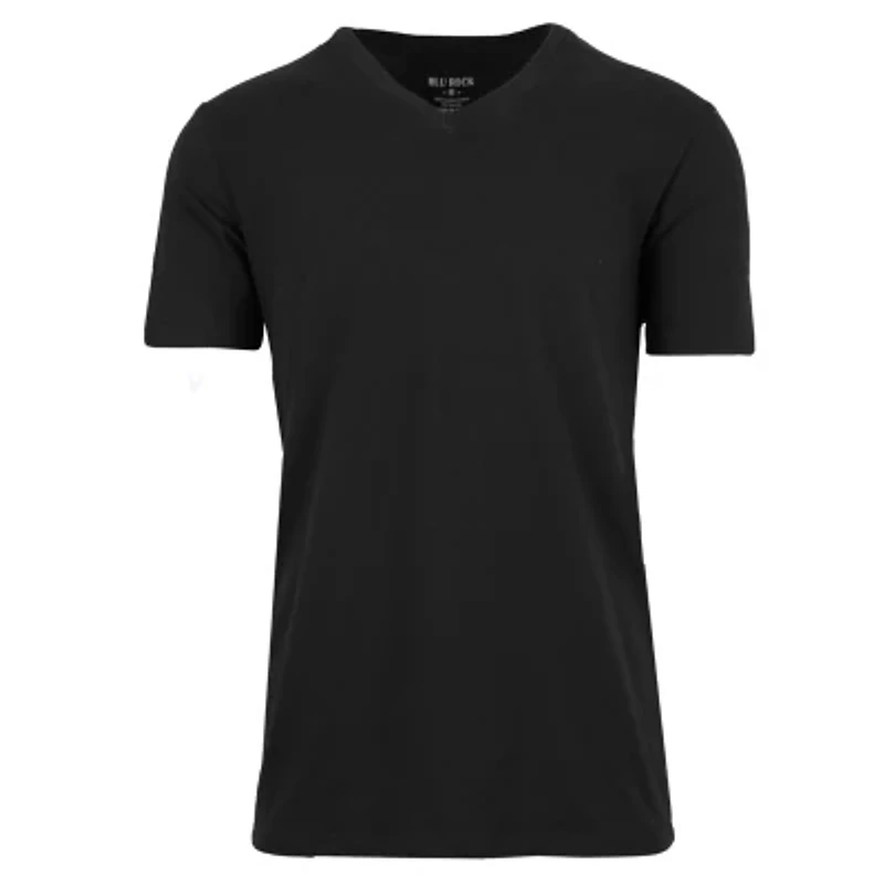 Blu Rock Men's Short Sleeve V-Neck Cotton Stretch Tees
