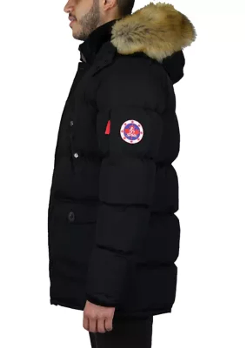 Men's Heavyweight Parka Jacket With Detachable Hood