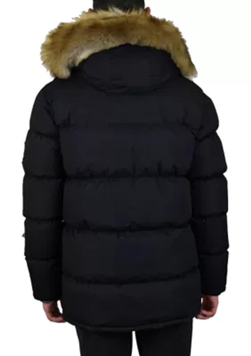 Men's Heavyweight Parka Jacket With Detachable Hood