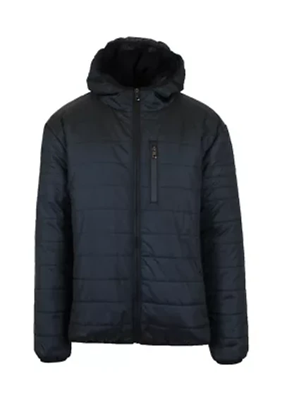 Mens Sherpa  Lined Hooded Puffer Jacket
