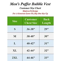 Spire By Galaxy Men's Modern Fit Heavyweight Puffer Bubble Vest