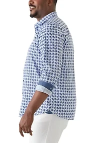Big & Tall Geo Printed Woven Shirt