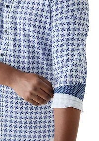 Big & Tall Geo Printed Woven Shirt