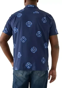 Big & Tall Printed Camp Shirt