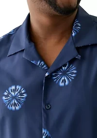 Big & Tall Printed Camp Shirt