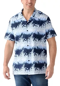 Big & Tall Short Sleeve Tropical Camp Shirt