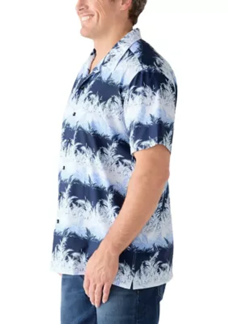 Big & Tall Short Sleeve Tropical Camp Shirt