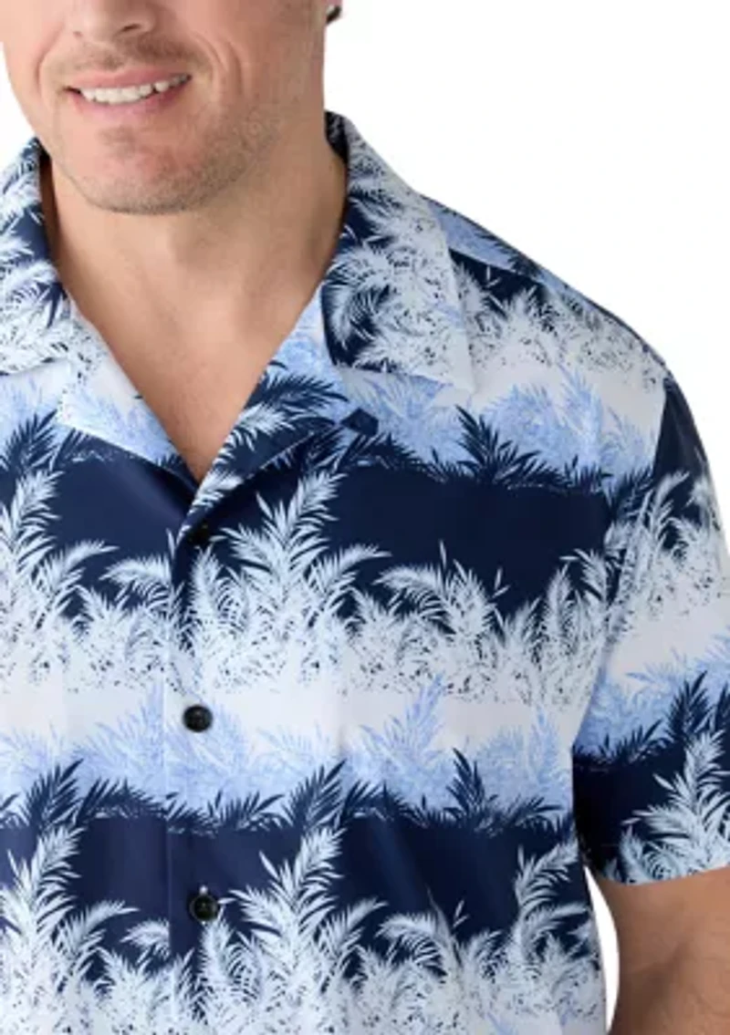 Big & Tall Short Sleeve Tropical Camp Shirt
