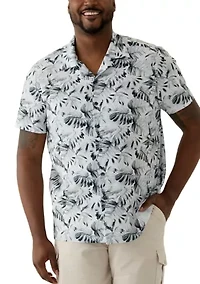 Big & Tall Tropical Printed Woven Shirt