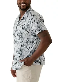 Big & Tall Tropical Printed Woven Shirt