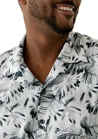 Big & Tall Tropical Printed Woven Shirt