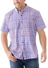 Big & Tall Short Sleeve Plaid Woven Shirt