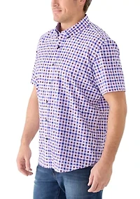 Big & Tall Short Sleeve Plaid Woven Shirt