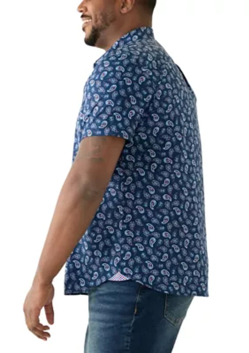 Big & Tall Paisley Woven Shirt