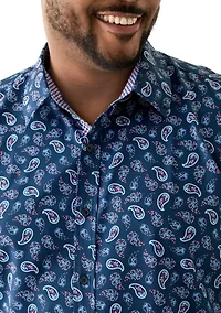 Big & Tall Paisley Woven Shirt