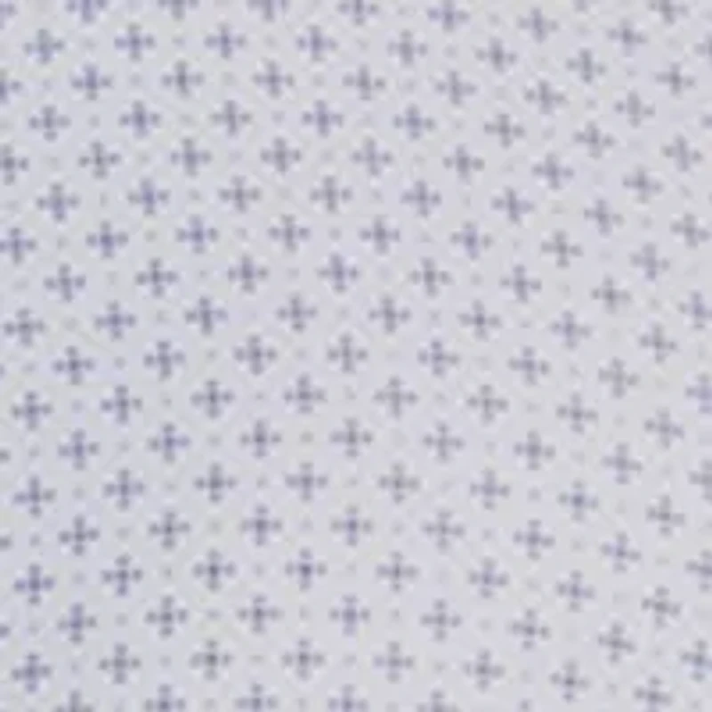 Slim Fit White Neat Print Performance Stretch Dress Shirt