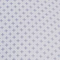 Slim Fit White Neat Print Performance Stretch Dress Shirt