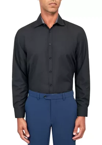 Men's Slim Fit Solid Performance Stretch Dress Shirt