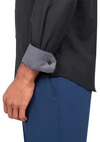 Men's Slim Fit Solid Performance Stretch Dress Shirt