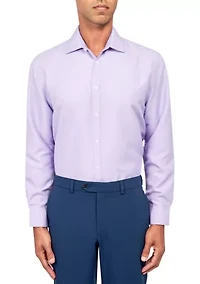 Men's Slim Fit Lilac Solid Performance Stretch Dress Shirt