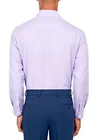 Men's Slim Fit Lilac Solid Performance Stretch Dress Shirt