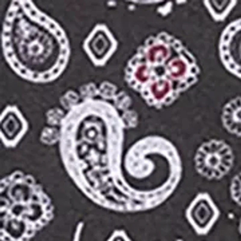 Slim Fit Black Paisley Performance Stretch Dress Shirt