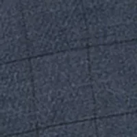 Men's Slim Charcoal Blue Windowpane Pants