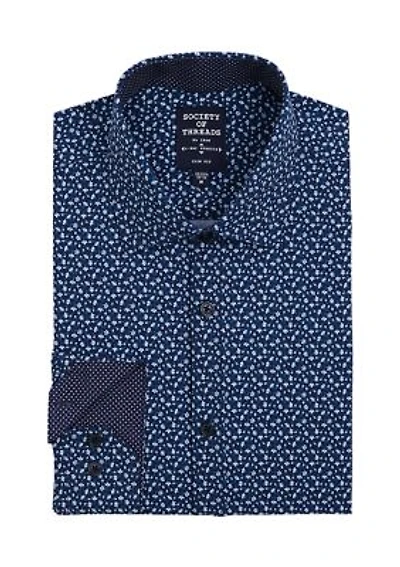 Men's Slim Fit Floral Performance Stretch Dress Shirt