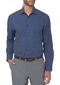 Men's Slim Fit Floral Performance Stretch Dress Shirt
