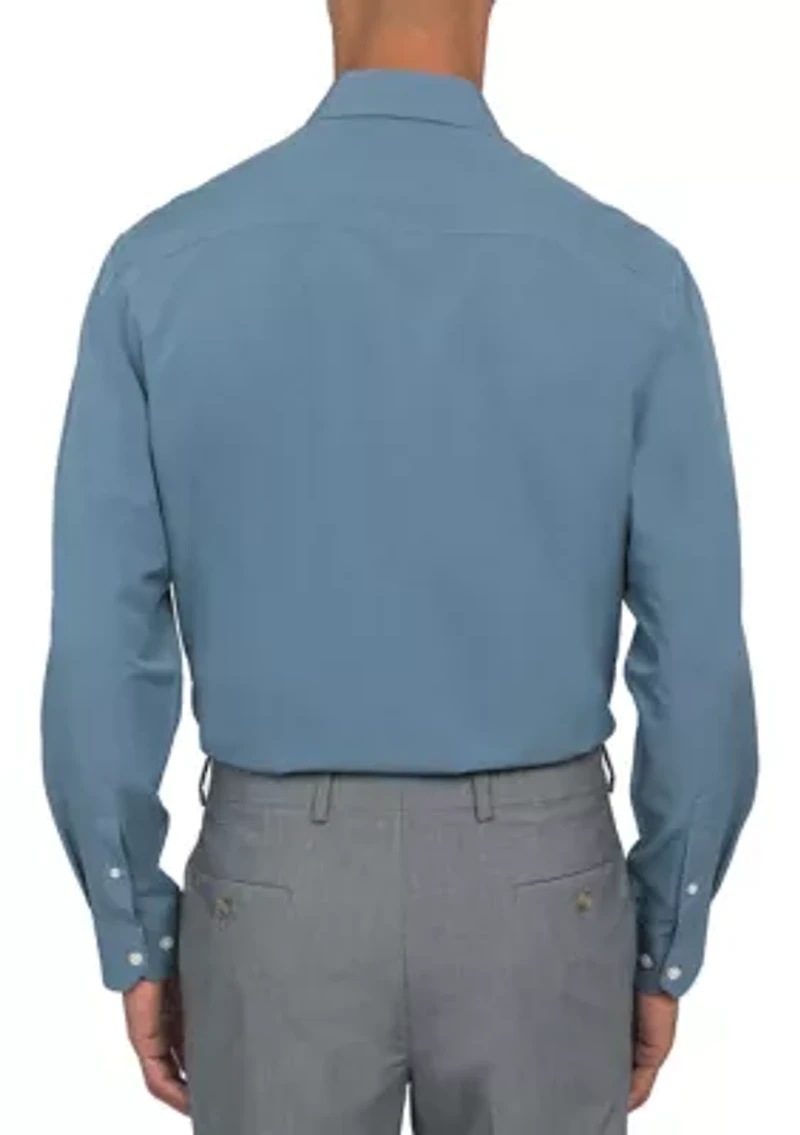 Men's Slim Fit Solid Performance Stretch Dress Shirt