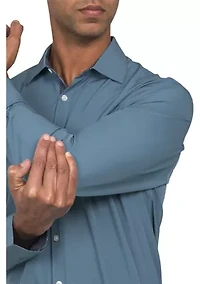 Men's Slim Fit Solid Performance Stretch Dress Shirt