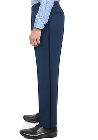 Men's Slim Fit Blue Tuxedo Pants