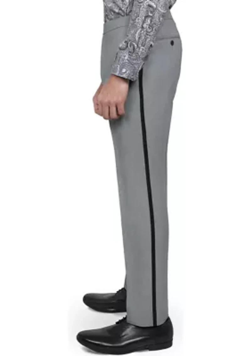 Men's Slim Fit Gray Tuxedo Pants
