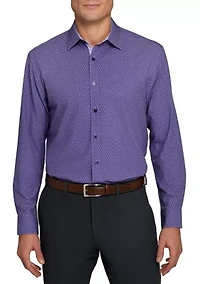 Men's Purple Geo Long Sleeve Shirt