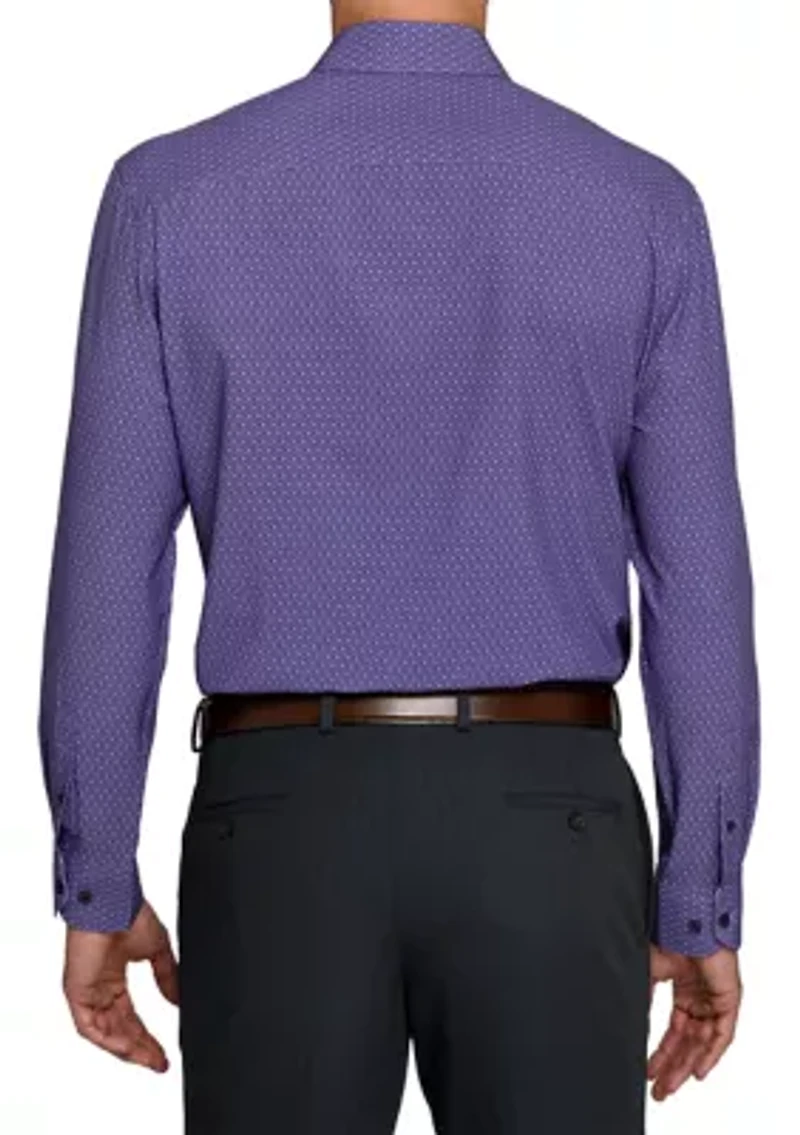 Men's Purple Geo Long Sleeve Shirt