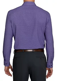 Men's Purple Geo Long Sleeve Shirt