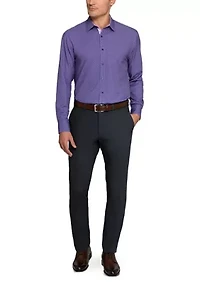 Men's Purple Geo Long Sleeve Shirt