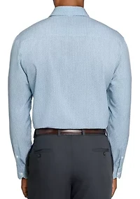 Men's Slim Fit Green Solid Long Sleeve Shirt