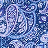 Men's Purple & Navy Paisley Long Sleeve Shirt