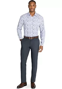 Men's Slim Fit Paisley Performance Stretch Dress Shirt