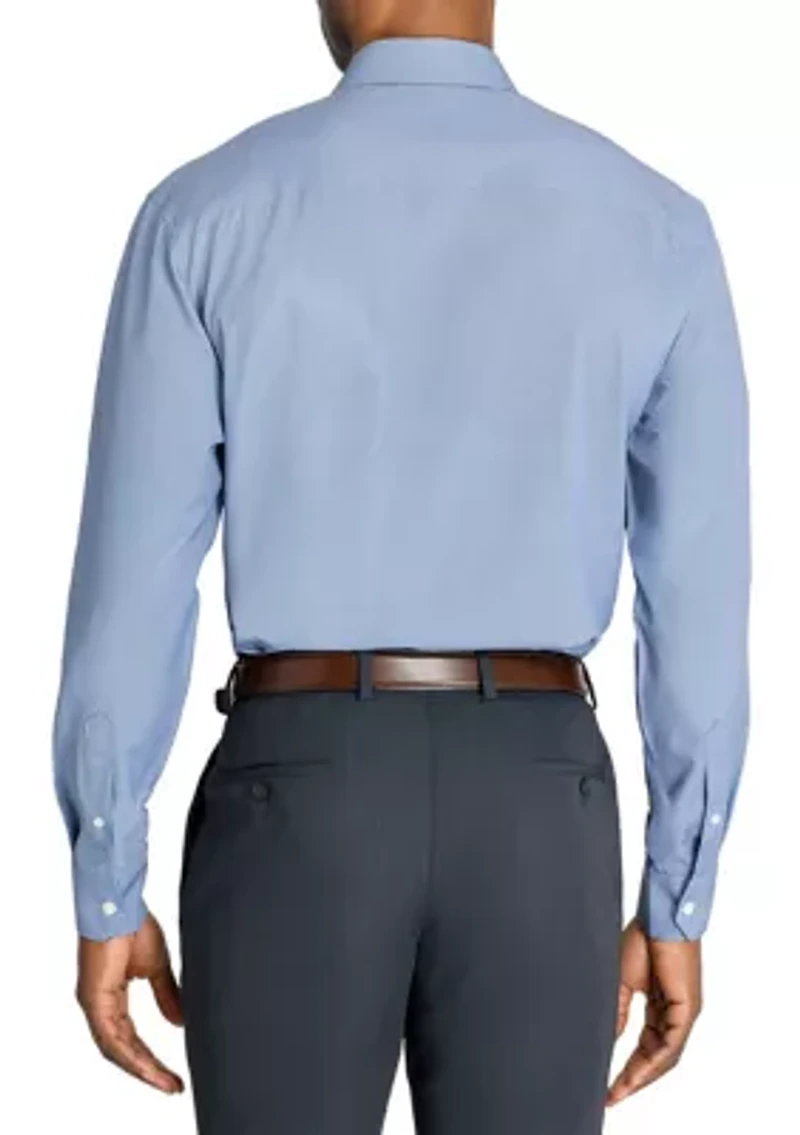 Men's Slim Fit Micro Print Performance Stretch Dress Shirt