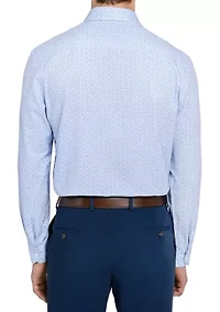 Men's  Slim Fit Micro Dot Performance Stretch Dress Shirt