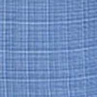 Men's Slim Fit Blue Mini Windowpane Pants