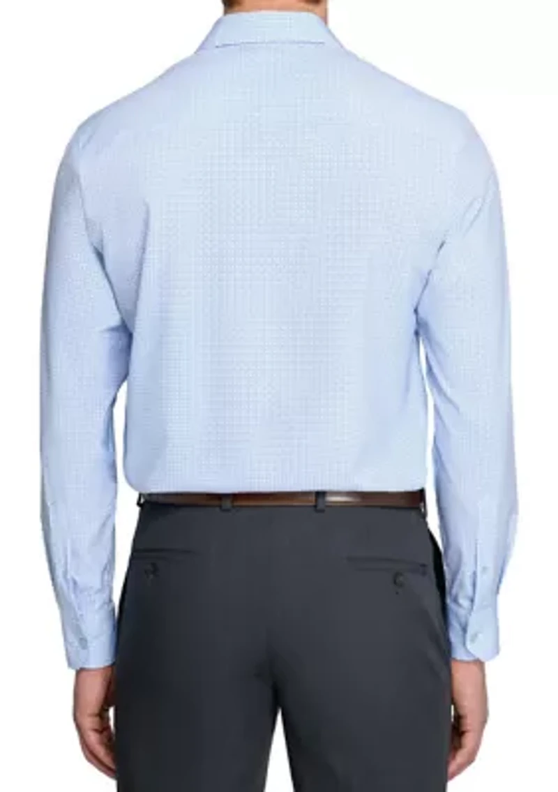 Men's Square Printed Long Sleeve Shirt