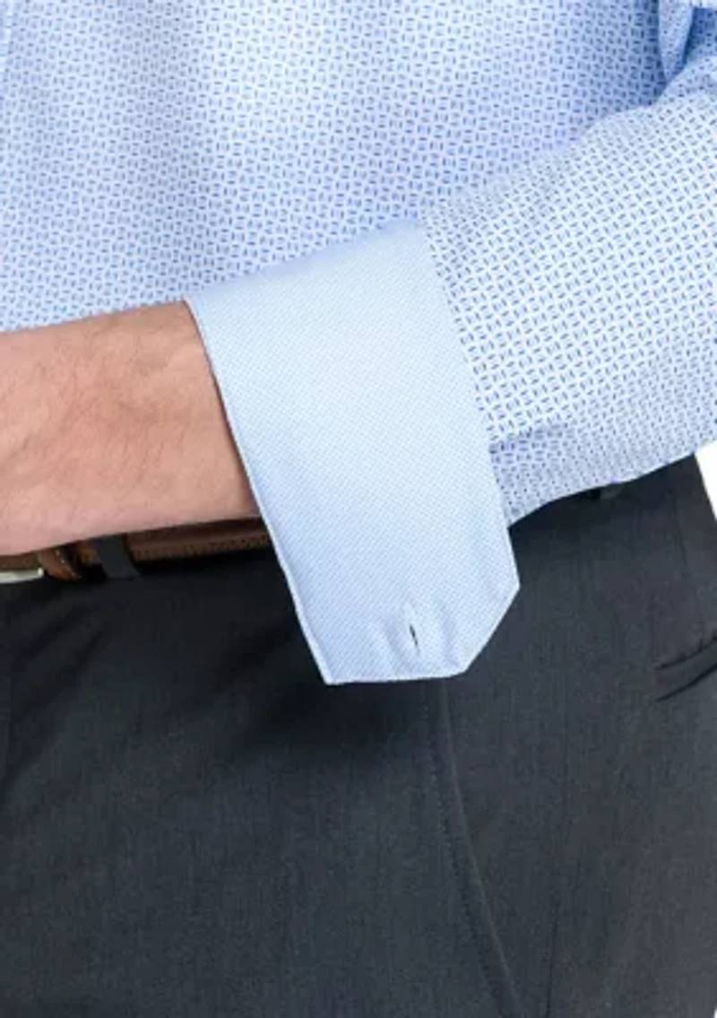 Men's Square Printed Long Sleeve Shirt