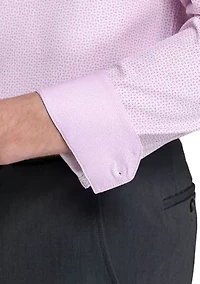 Men's Square Print Long Sleeve Shirt