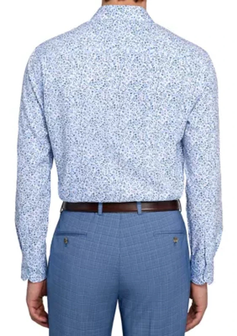 Men's Floral Print Long Sleeve Shirt